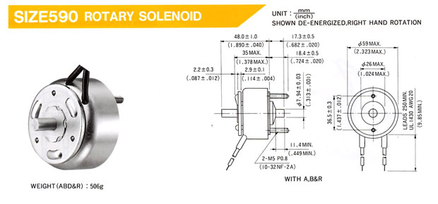 旋轉式電磁吸鐵 Rotary Solenoids