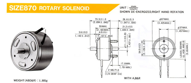 旋轉式電磁吸鐵 Rotary Solenoids