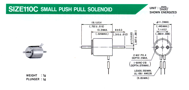 小型推拉式電磁吸鐵 Push-Pull Solenoids