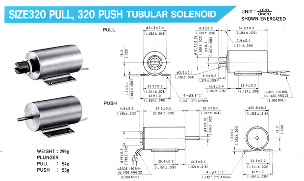 管狀型電磁吸鐵 Tubular Solenoids
